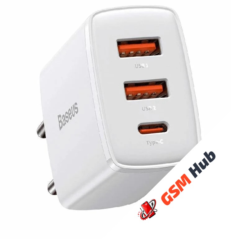 СЗУ Baseus Cube Pro (Быстрая зарядка) (USB C+USB A) (30W EU) (Белый)