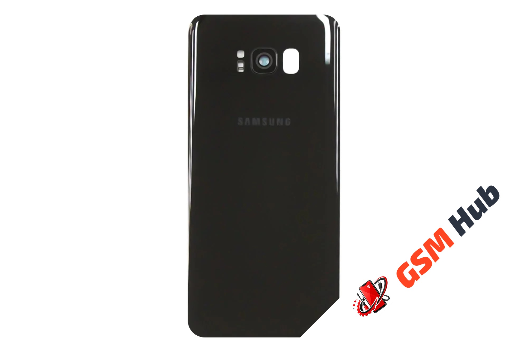 Задняя крышка Samsung Galaxy S8+ (G955F) (Черный) (Со стеклом камеры) Premium