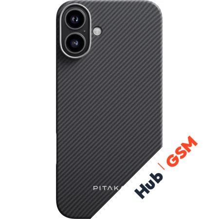 Чехол PITAKA Slim Case iPhone 16 (Black/Grey)