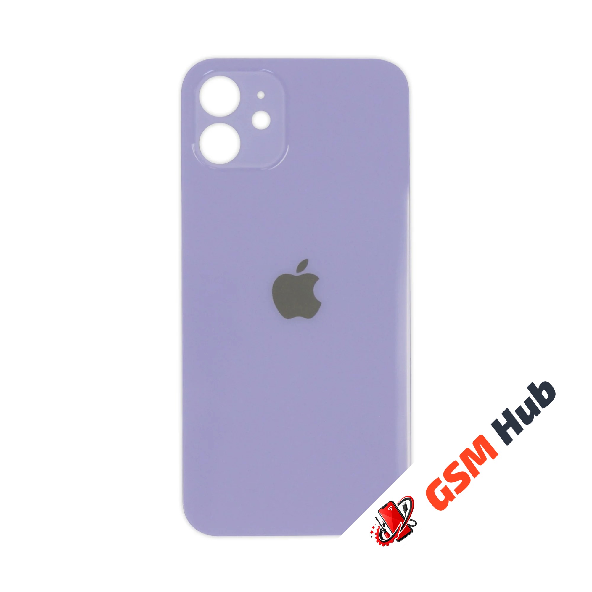 Задняя крышка (стекло) Широкий вырез iPhone 12 (Purple)