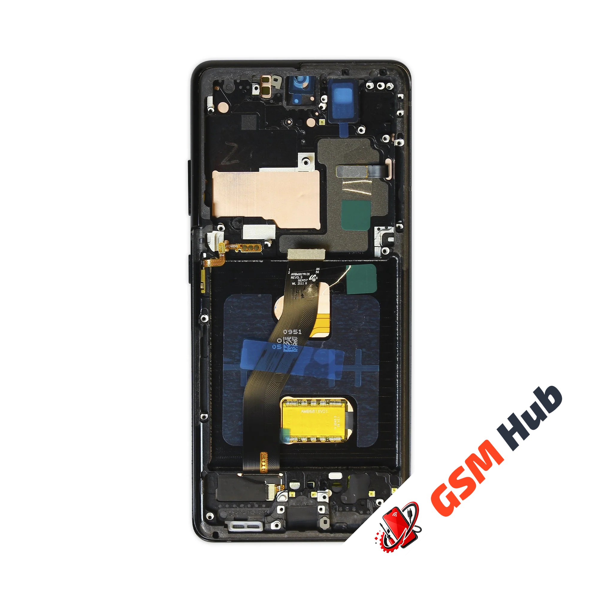 Дисплей Samsung Galaxy S21 Ultra (G998) (Soft OLED) (В рамке) (120 Гц, Full Size) (Черный)