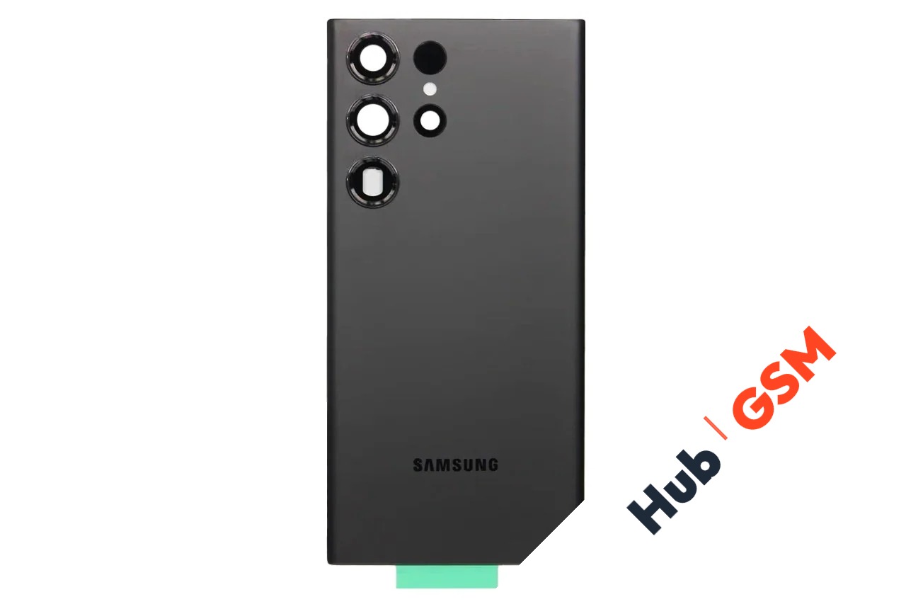 Задняя крышка Samsung Galaxy S23 Ultra (S918) (Черный) (Со стеклом камеры) Premium