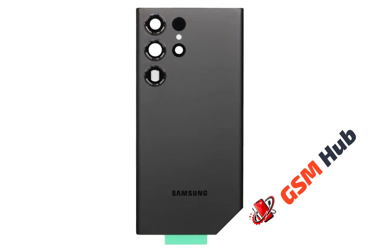 Задняя крышка Samsung Galaxy S23 Ultra (S918) (Черный) (Со стеклом камеры) Premium