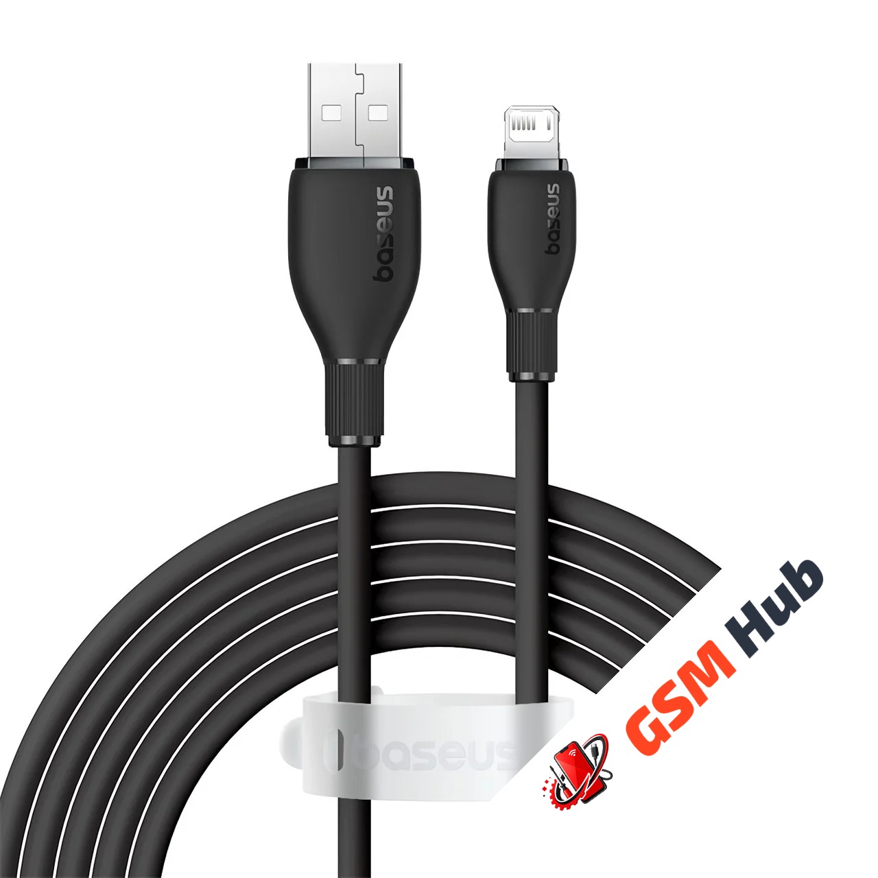 Кабель Baseus Pudding Series Fast Charging (USB A - Lightning) ((2.4A)) (1.2m) (Черный)