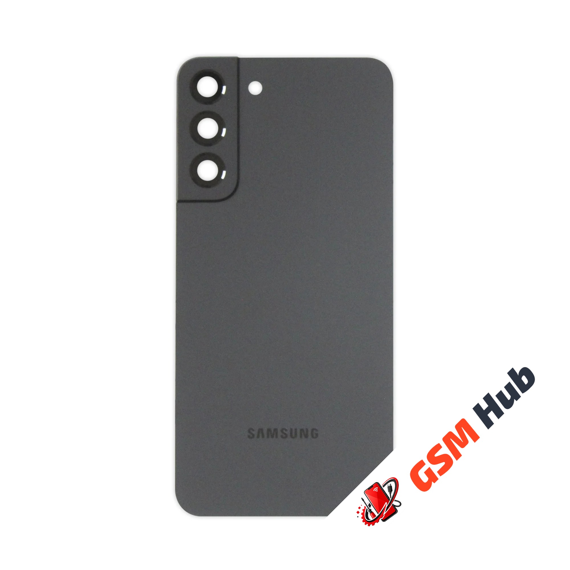 Задняя крышка Samsung Galaxy S22+ (S906B) (Черный) (Со стеклом камеры) Premium