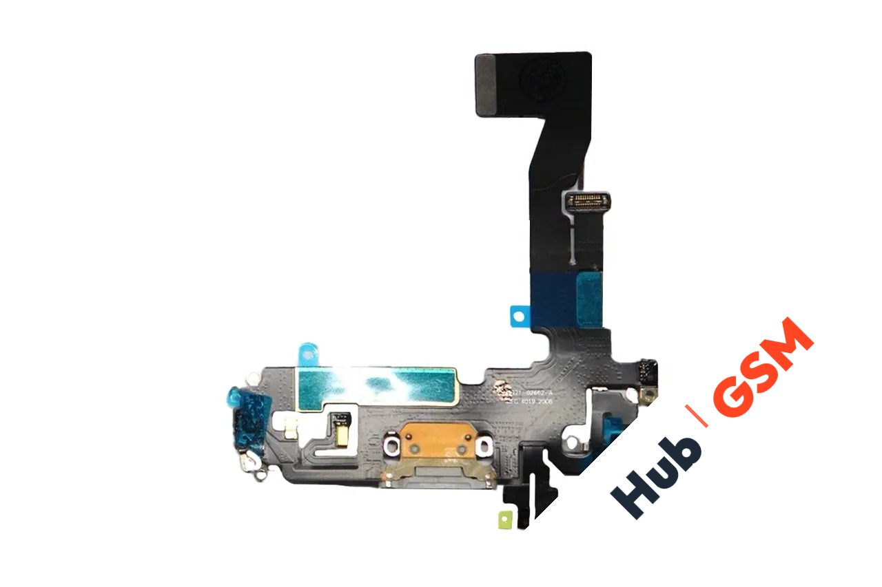 Шлейф с разъемом зарядки iPhone 12 / 12 Pro Оригинал IC (Белый)