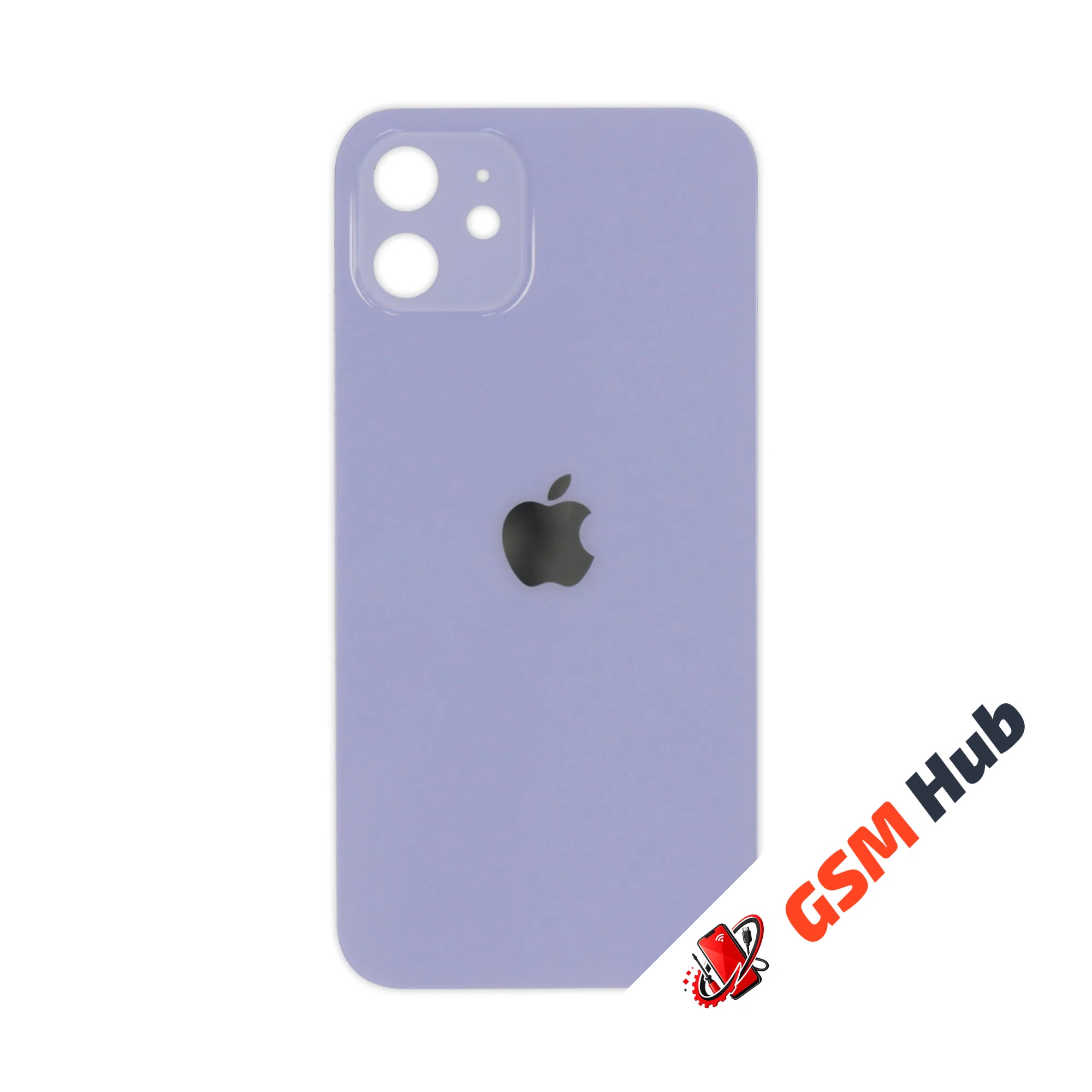 Задняя крышка (стекло) Узкий вырез iPhone 12 (Purple)