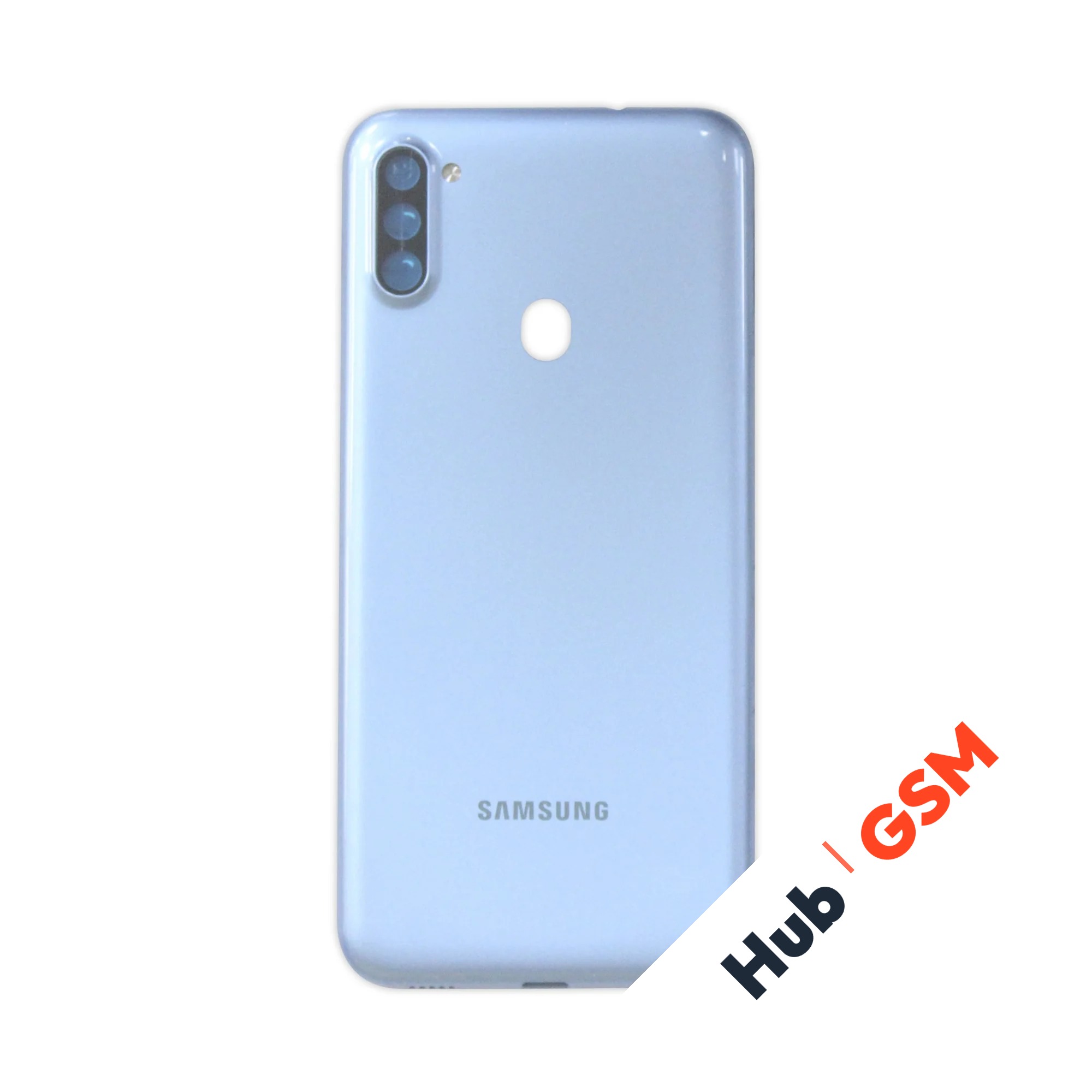 Задняя крышка Samsung Galaxy A11 (А115F) (Синий) (Со стеклом камеры) Premium