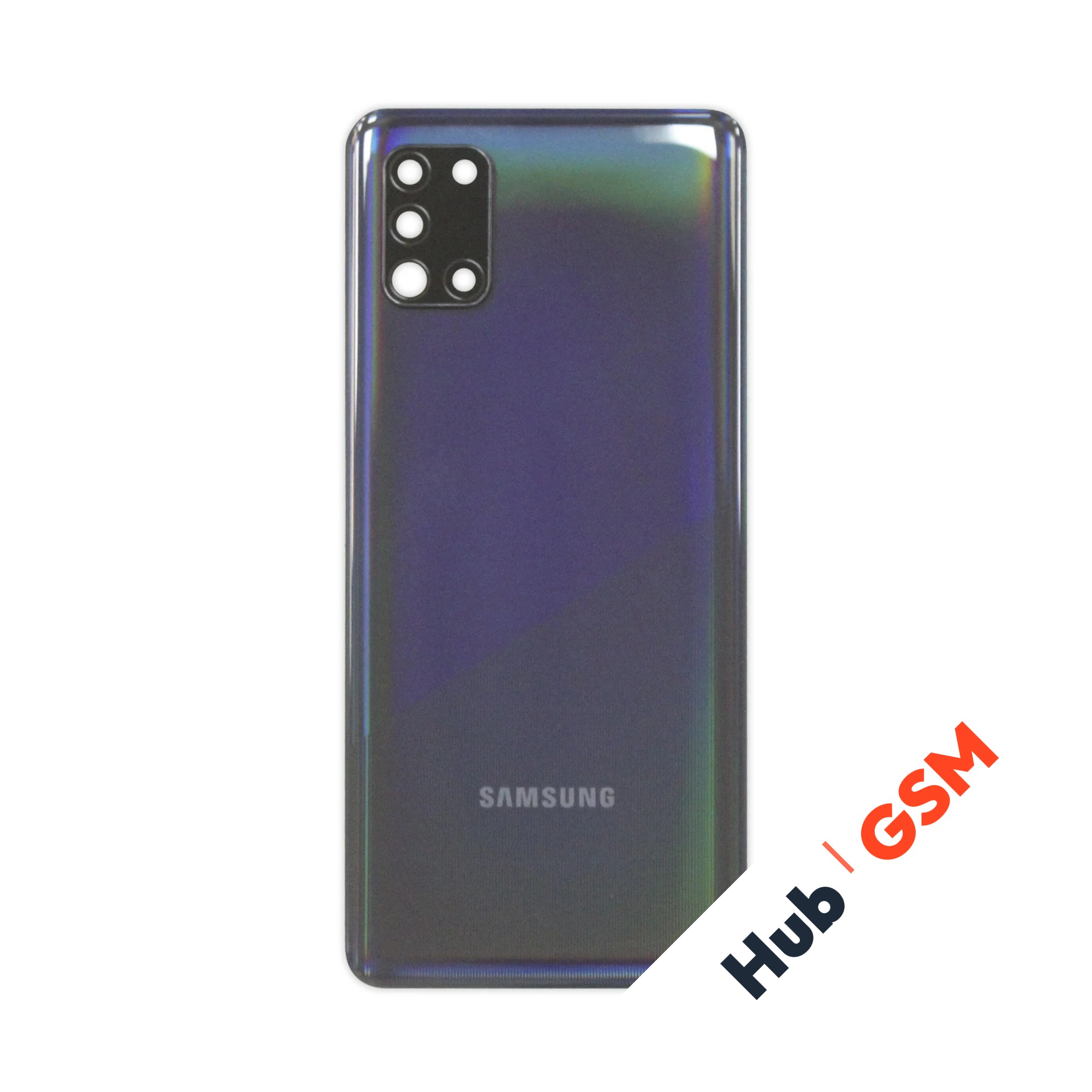 Задняя крышка Samsung Galaxy A31 (A315F) (Черный) (Со стеклом камеры) Premium