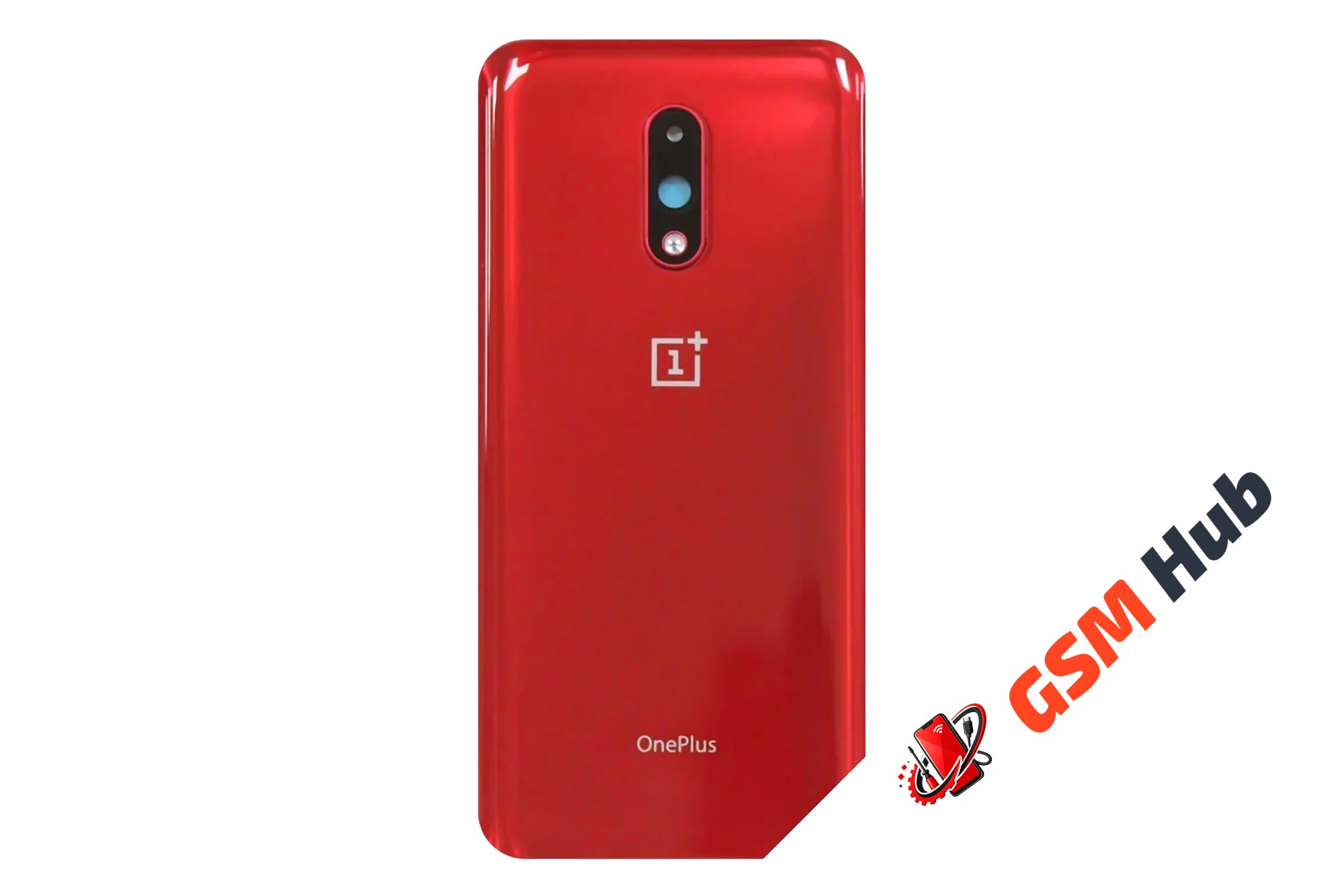 Задняя крышка OnePlus 7 (Красный) (Со стеклом камеры) Premium